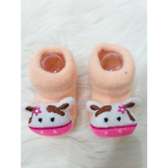 SET NÓN BAO TAY BAO CHÂN SƠ SINH - vớ 3d con bò - ĐỒ DÙNG SƠ SINH