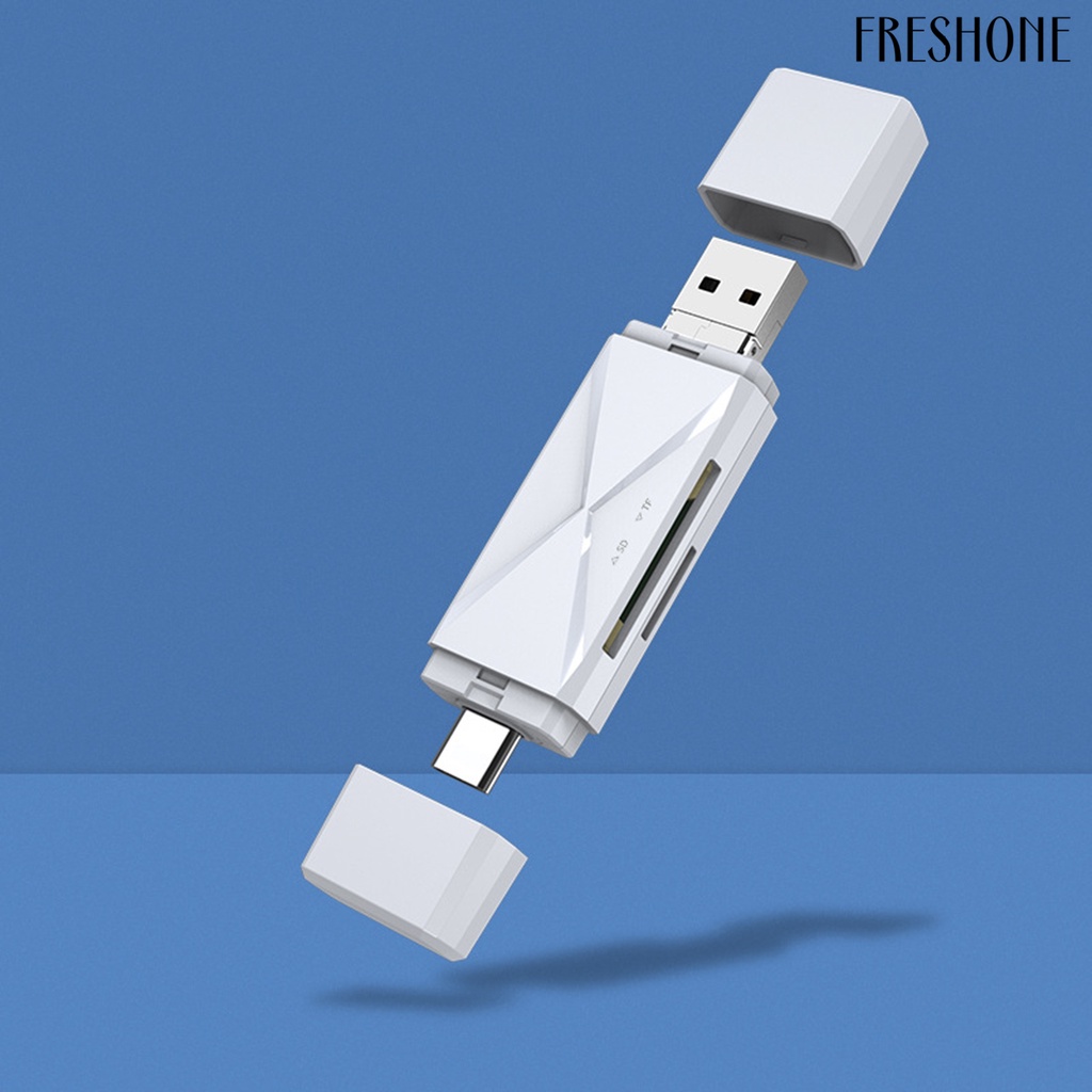 Đầu Đọc Thẻ Nhớ 4 Trong 1 USB 2.0 2 Khe Cắm OTG Micro-SD / TF Cho Điện Thoại | BigBuy360 - bigbuy360.vn