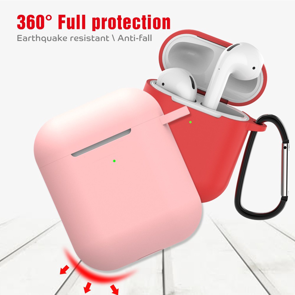 Túi bảo vệ chống rơi tai nghe, móc khóa silicon cho phụ kiện tai nghe Airpods 2 3 pro