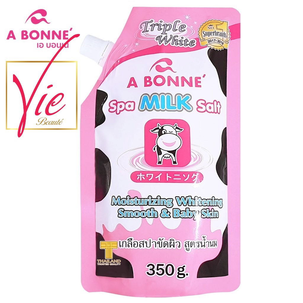 Muối Tắm Tẩy Tế Bào Chết A Bonné Triple White Spa Milk sữa bò giảm mụn lưng Thái Lan 350g | BigBuy360 - bigbuy360.vn