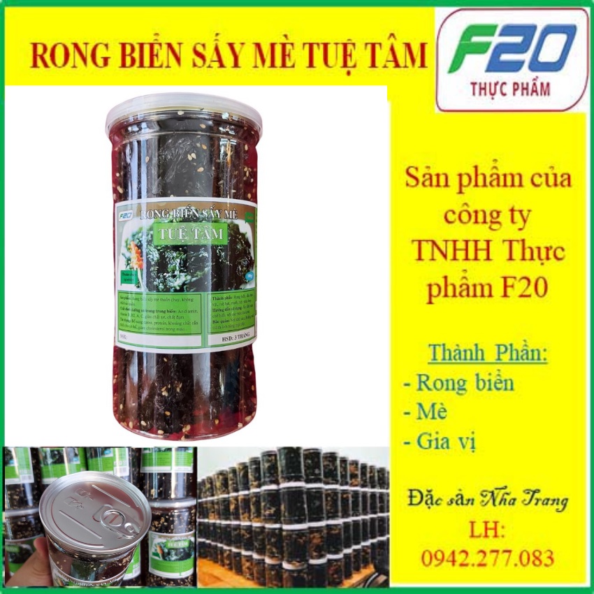 (Sỉ 10 hũ LỚN) Rong Biển Sấy Mè Tuệ Tâm. Rong Biển Ăn Liền &amp; Rong Biển Trộn Cơm