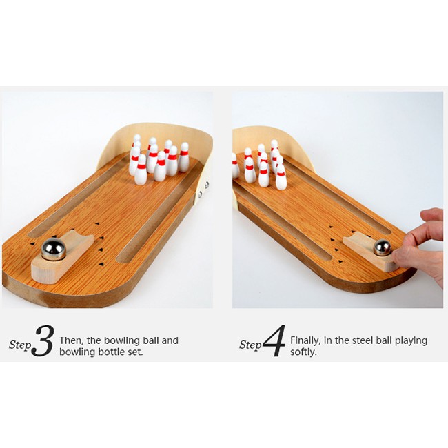 Bộ đồ chơi bowling bằng gỗ mini - Đồ chơi vận động cho bé