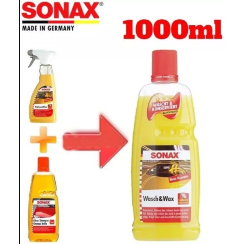 Nước rửa xe 2:1 SONAX Wash & Wax (Rửa & Wax bóng sơn) 1 Lít 313341
