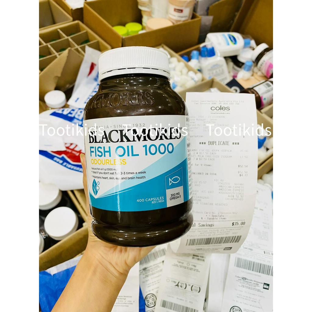 Dầu cá Omega3 Fish oil 1000 Blackmores đủ BILL bay air