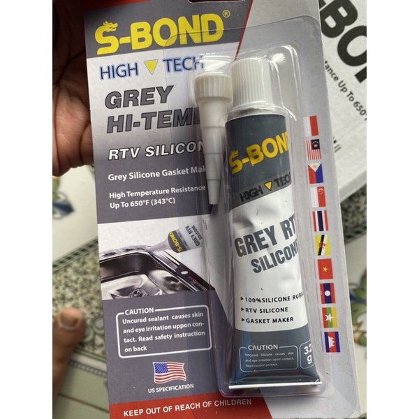 Keo tạo gioăng,dán ron chịu nhiệt cao X’traseal 750°F Gray RTV Silicone 35gr, 85gr