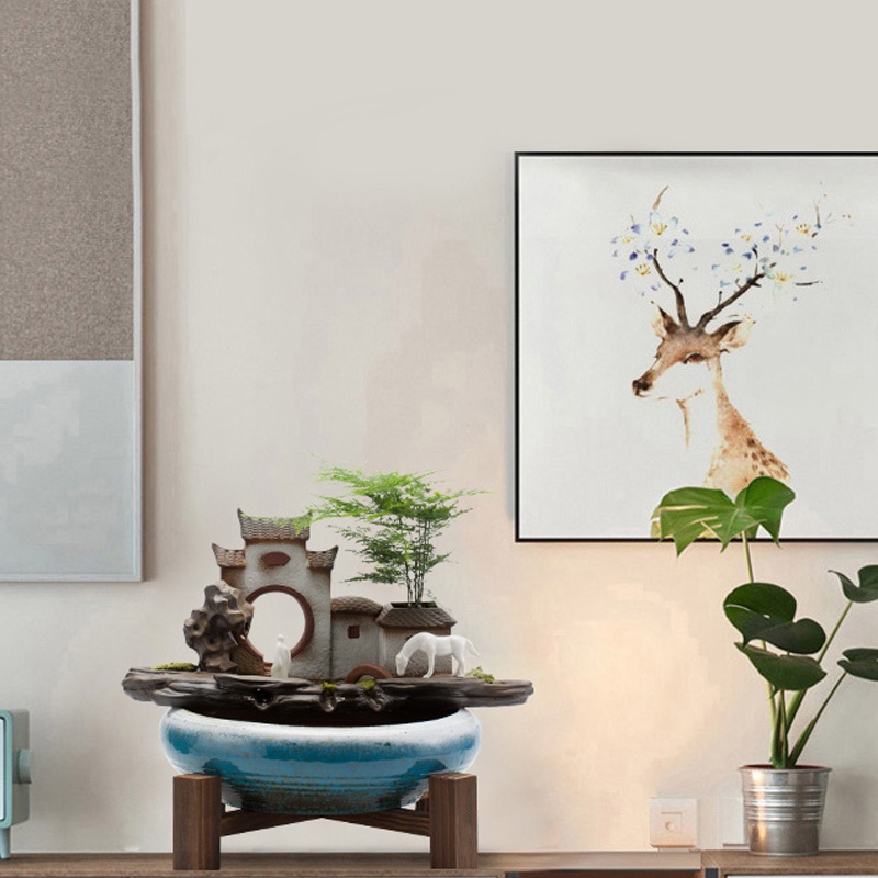 Thác nước phong thủy non nước- 40 x 38.5 cm