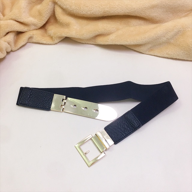 Dây nịt thun nữ mặt kim loại