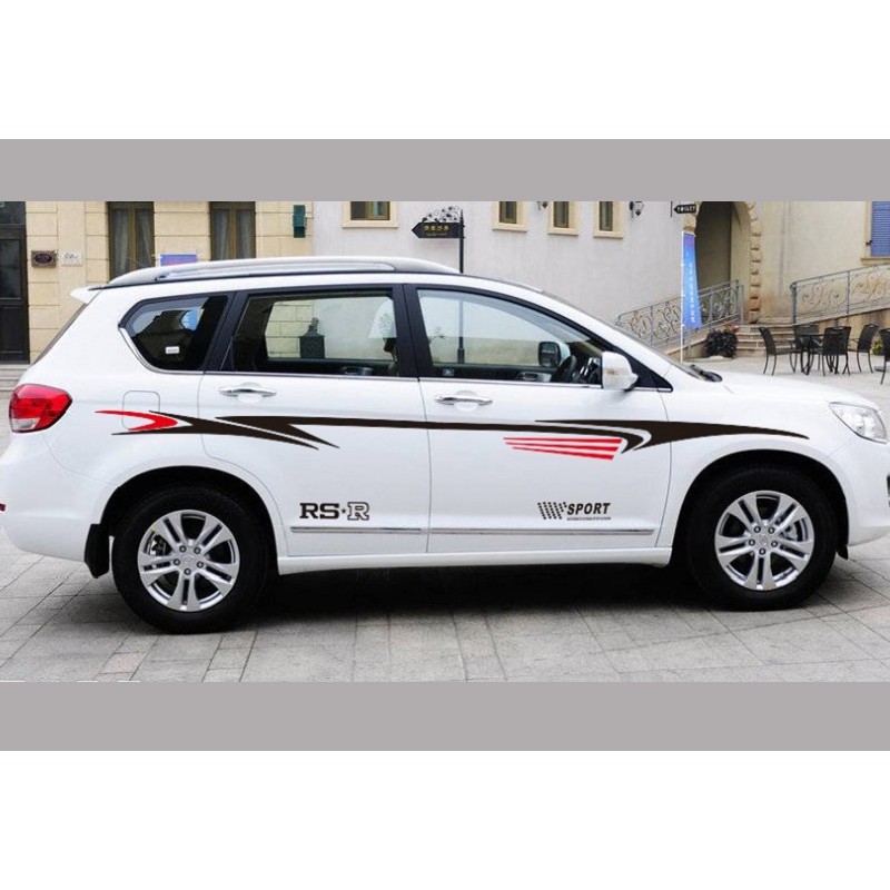 Tem dán sườn xe ô tô phong cách thể thao TX05