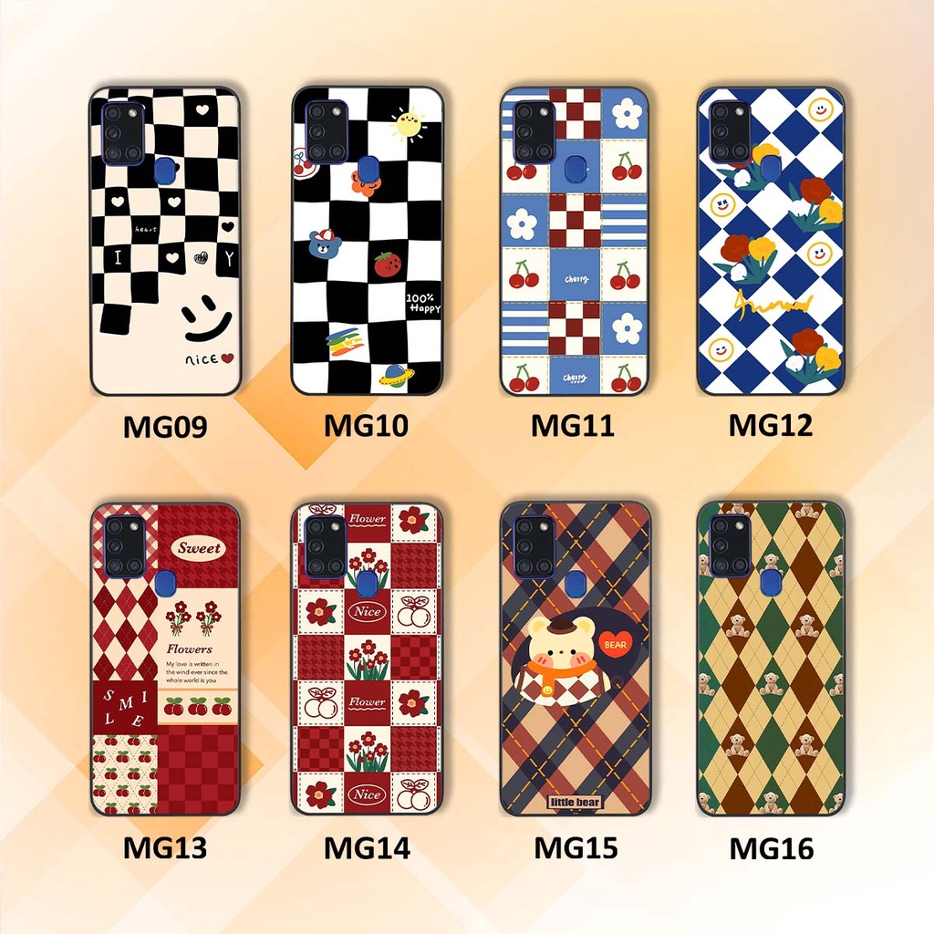 Ốp Samsung A21s họa tiết hoa, gấu thời trang, ốp dẻo bền đẹp