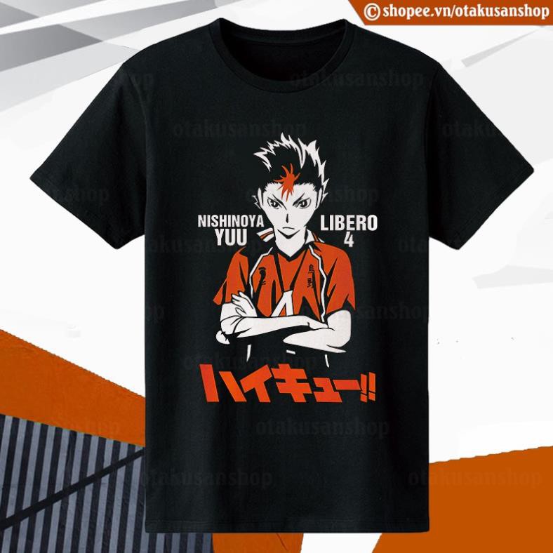 Áo thun Haikyuu! Vua Bóng Chuyền Collections (Black) ngắn tay ་