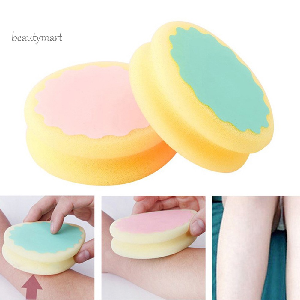 [Hàng mới về] Miếng bọt biển tẩy lông hình giọt nước/tròn/trái tim không gây đau tiện dụng
