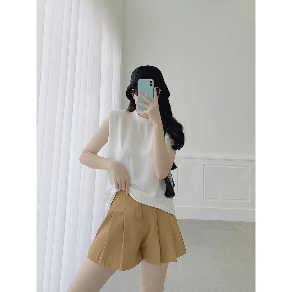 ❤ Set áo sát nách phối quần váy xòe