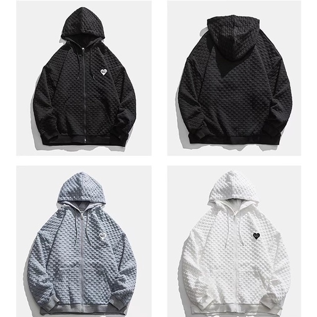 Áo Khoác Hoodie Nam Nữ Màu Trơn Phối Dây Xích Kiểu Hàn Quốc Thời Trang Cho áo khoác hoodie zip nữ áo khoác hoodie form rộng áo khoác hoodie cặp