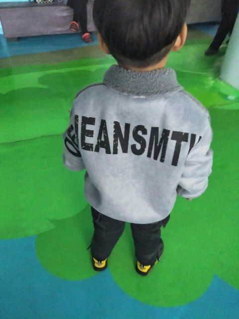 Jacket Da lộn lông cừu siêu ngầu cho bé trai