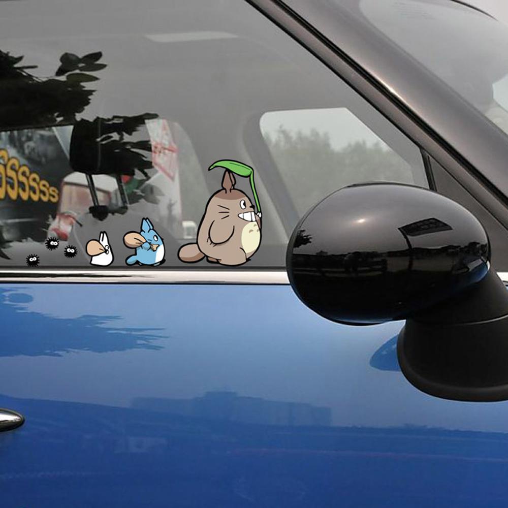 Miếng Dán Trang Trí Xe Hơi Hình Totoro Phản Quang Vui Nhộn