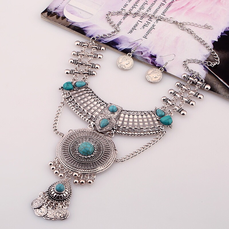 Vòng cổ Đôn Hoàng Mông Cổ Tây Tạng Boho