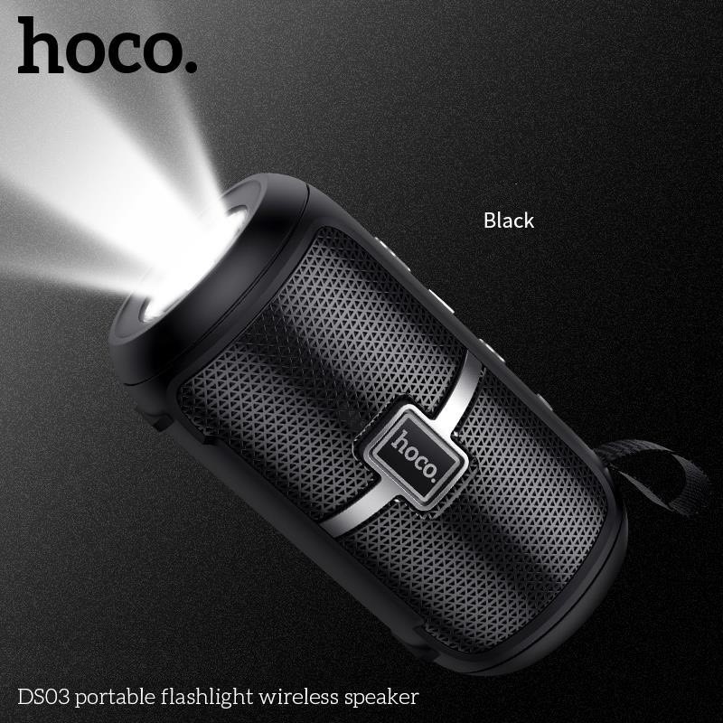 Loa Nghe Nhạc Không Dây Hoco DS03 V5.0 Chính Hãng - Nghe USB, TF, AUX, Tích Hợp Đèn Pin Mini - Loa Bluetooth