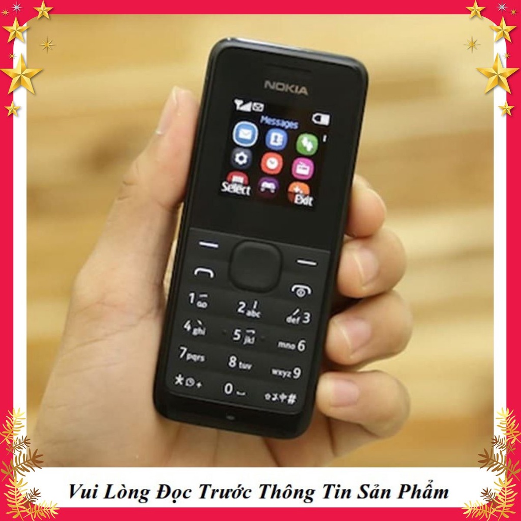 (có Pin Sạc)Điện Thoại Nokia 105 Zin Bảo Hành 12 Tháng
