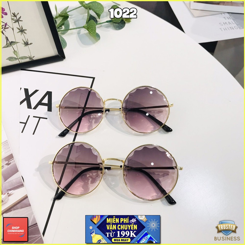 KÍNH MÁT NỮ GỌNG RĂNG CƯA ĐỘC LẠ FORM TRÒN THỜI TRANG SH1022