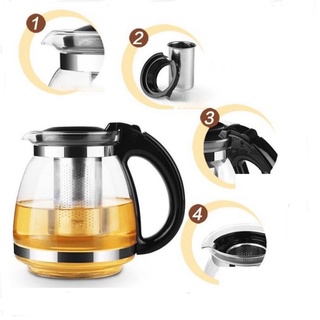 Ấm Pha Trà Thuỷ Tinh Có Lưới Lọc (700ml - 1,3 Lít)