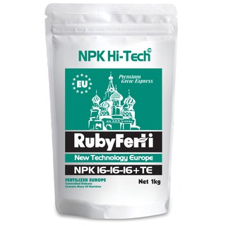 Phân bón NPK 16-16-16 +TE RubyFerti (1 kg) - Thích hợp cho những cây ăn qả, củ