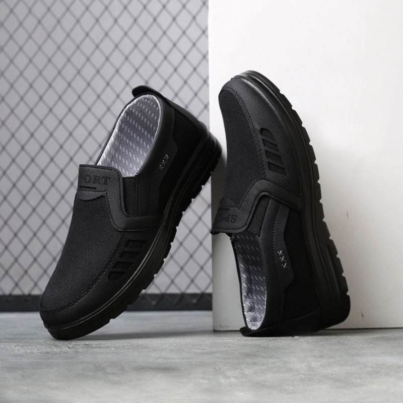 Giày lười nam trung niên cao cấp form dáng đẹp giày lười vải nam thoáng khí mẫu giày siêu nhẹ