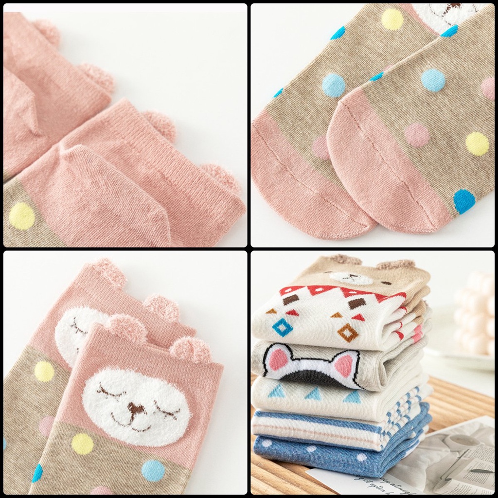 Vớ cổ ngắn nữ xinh giá rẻ hình thú cưng thời trang Hàn Quốc giữ ấm mùa đông cao cấp