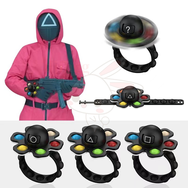 pop it fidget toy among us giá rẻ nhất Đồ chơi nhấn bong bóng hình chú bạch tuột thu giải stress nút / quay đầu thay đổi khuôn mặt / dây đeo tay bạch tuột thu / Squid Game Đồ chơi