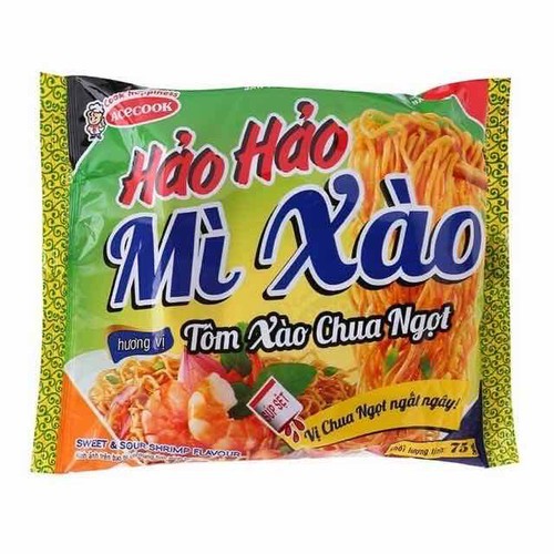 [Mã 157FMCGSALE giảm 8% đơn 500K] 1 bịch Mì tôm xào chua ngọt Hảo hảo 75g