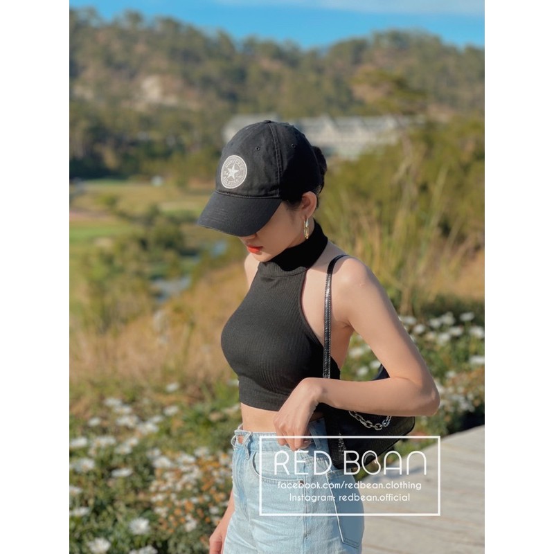 Áo croptop cột nơ - Helen - RED BEAN