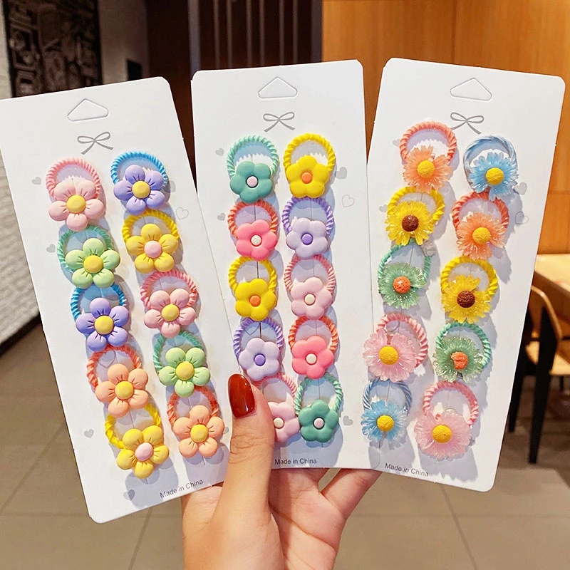 Set 10 dây cột tóc KIDSBOWS co giãn dễ thương xinh xắn cho bé gái