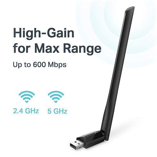 Cạc mạng wifi usb TP-Link Archer T2U Plus AC600Mbps (Chính Hãng)