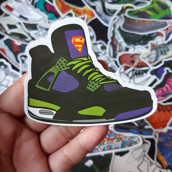 Bộ Sticker dán cao cấp chủ đề GIÀY SNEAKER - Dùng dán Xe, dán mũ bảo hiểm, dán Laptop...