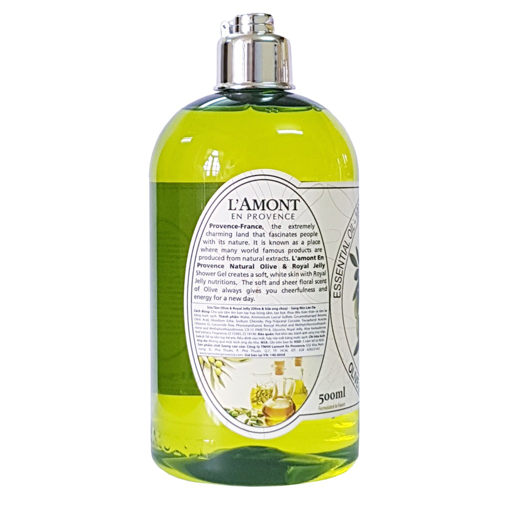 Combo Sữa Tắm và Sữa Dưỡng thể LAMONT En Provence Hương Olive 500ml và 250ml