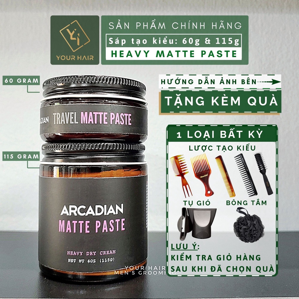 Sáp tạo kiểu Arcadian Matte Paste - 60g &amp; 115g