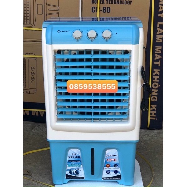 QUẠT ĐIỀU HÒA HƠI NƯỚC CAMAC CC40 - 40L, Bảo Hành 24 Tháng, Tặng 2 cục Đá Gel Siêu mát, Có Bơm Tự Ngắt
