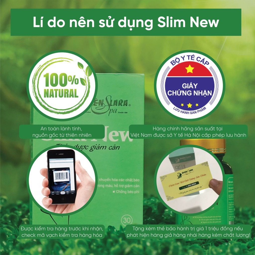 Viên giảm cân thiên nhiên Slim New - Quyên Lara [Hộp 30 viên] | BigBuy360 - bigbuy360.vn