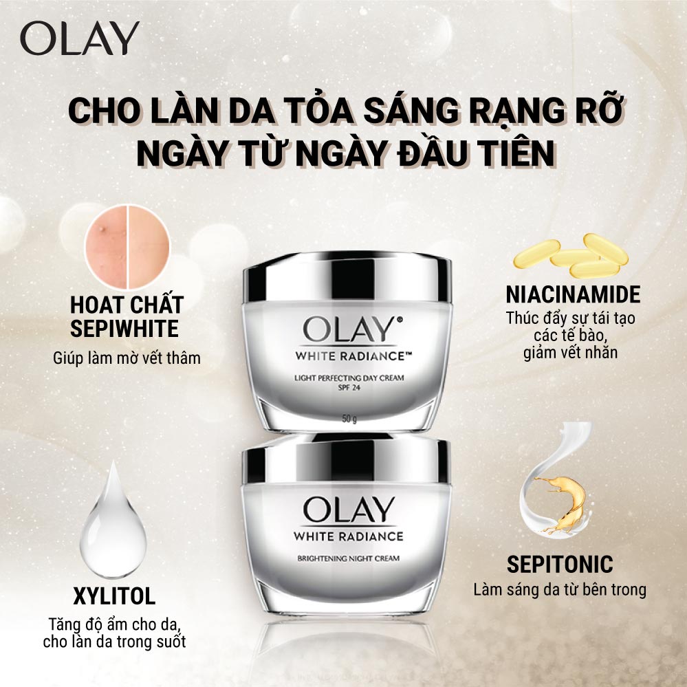 Kem Dưỡng Sáng Da Và Hỗ Trợ Làm Mờ Thâm Nám Olay White Radiance