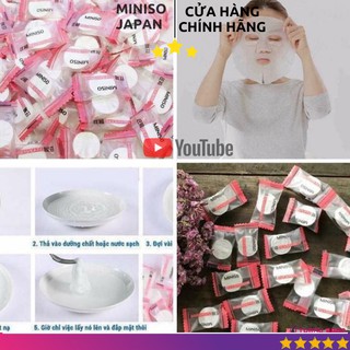 [Tặng Quà Tri Ân] Mặt Nạ Viên Nén Giấy Miniso Dưỡng Da Mụn Cấp Ẩm Thải Độc (2 Viên)