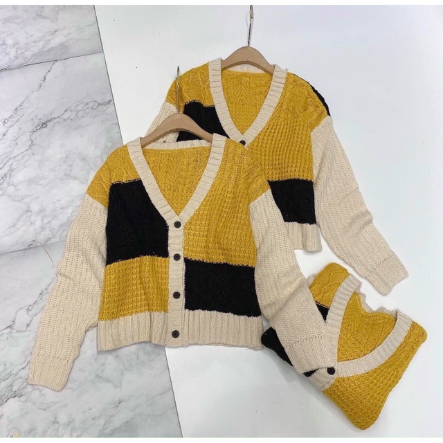 Áo cardigan kẻ ô hàng đẹp Quảng Châu