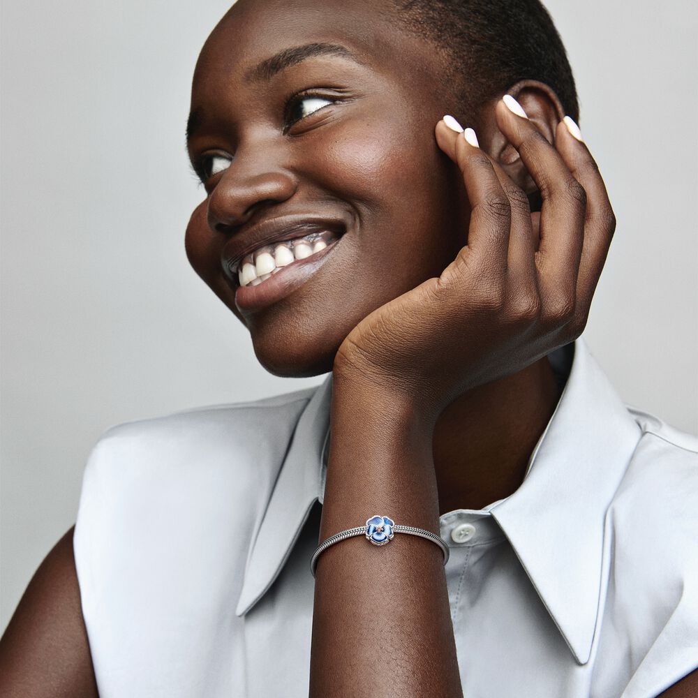 Hạt pansy Xanh Cho Vòng Tay Tự Làm