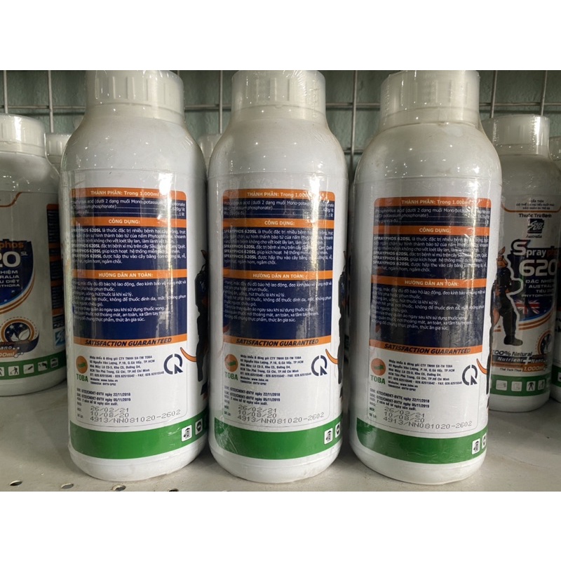 Phòng trừ nấm phytophthora Spray phos 620SL - chai 1L ( BVTV)