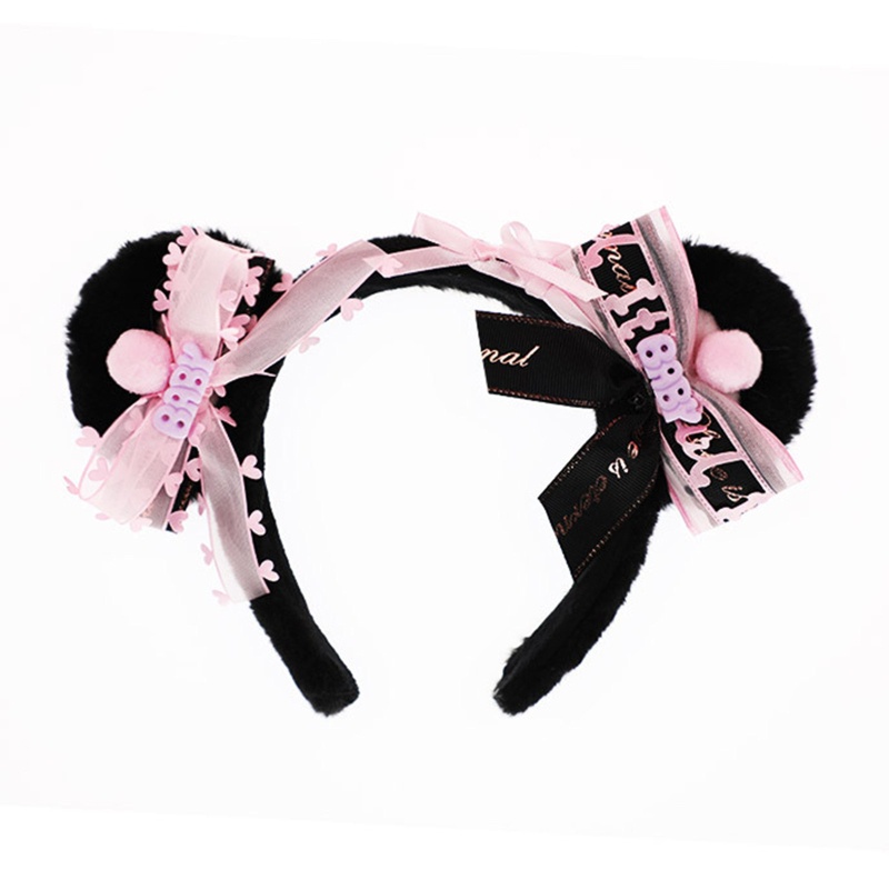 Băng Đô Tai Gấu Bông Hóa Trang Lolita