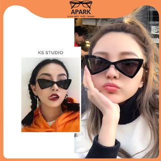 Kính ngầu mát mắt mèo tam giác thời trang, Kính râm đi biển du lịch gọng nhựa dẻo cao cấp - apark AP08