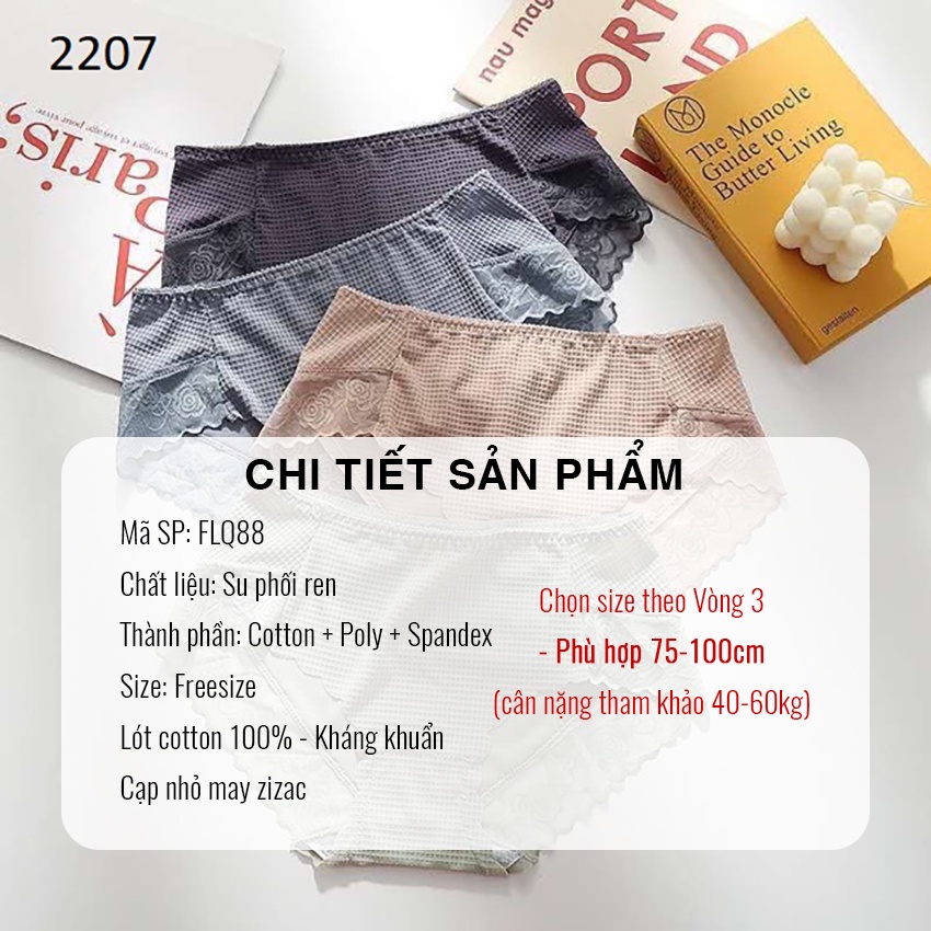 Quần lót nữ su viền ren cạp chun chống tụt Havana FLQ88