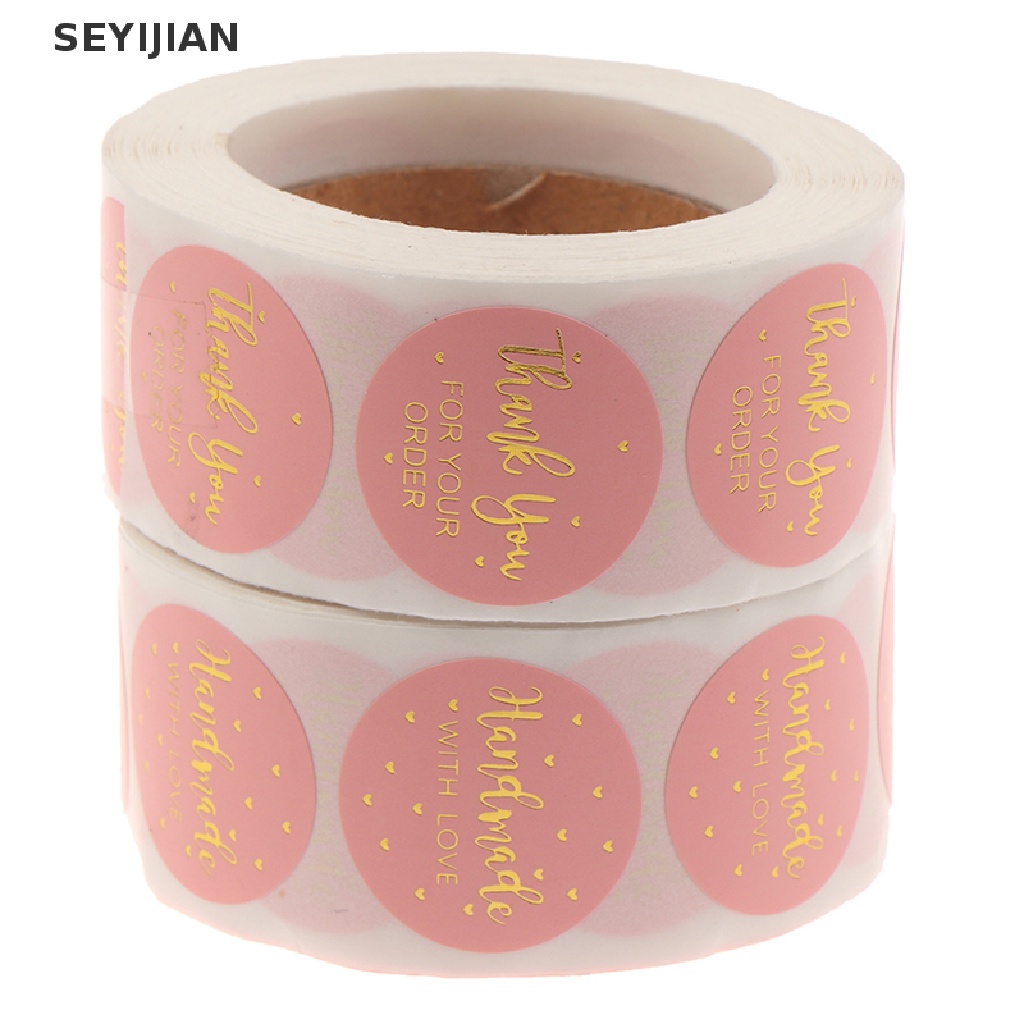 500 Nhãn Dán Giấy Kraft In Chữ Thank You For Your Order