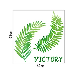 DECAL DÁN TƯỜNG LÁ XANH VICTORY