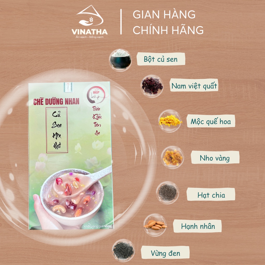 Chè Dưỡng Nhan Bếp Bình Yên Vinatha 460gram