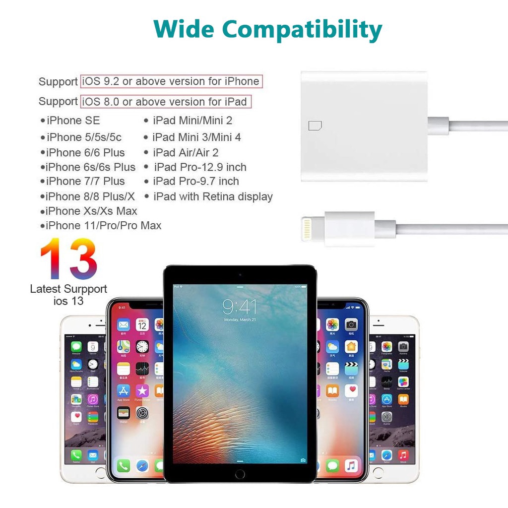 Đầu Đọc Thẻ Nhớ Otg Đa Năng Cho Macbook Iphone / Huawei / Samsung