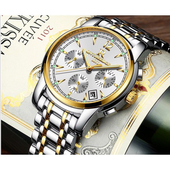 Đồng hồ nam dây thép 6 kim Ontheedge 036 (fullbox)